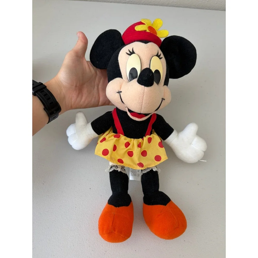 Vintage Disney Mickey Minnie Mouse Plush Set Mattel Arco Toys 1990s 9 Inch Pair